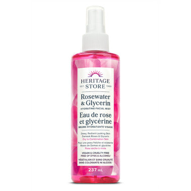 Heritage Store Rosewater &amp; Glycerin Hydrating Facial Mist 237mL