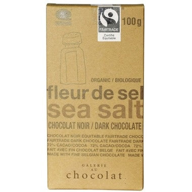 Galerie Au Chocolat 72% Dark Chocolate - Sea Salt 100g