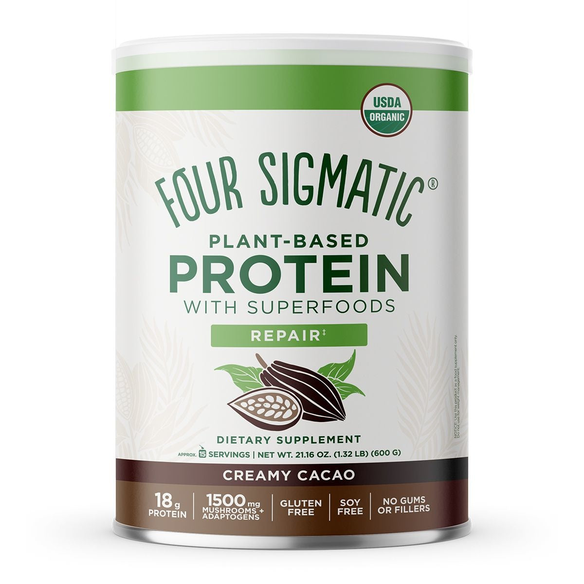 Four Sigmatic Plant Based Protein Creamy Cacao 600g