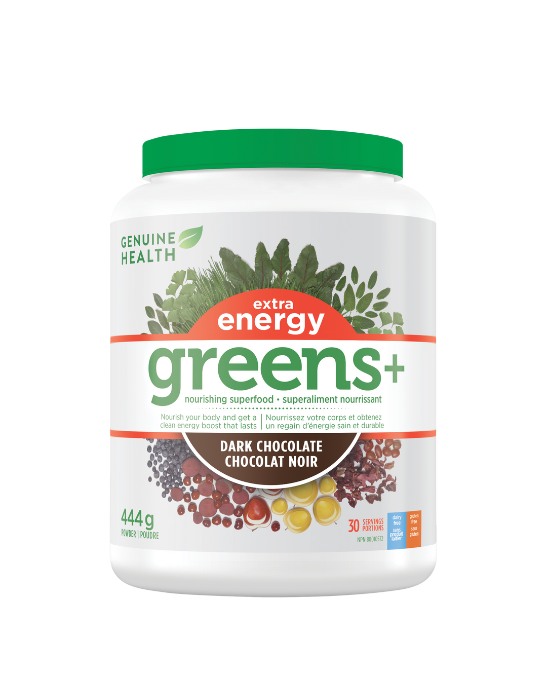Genuine Health Greens + Extra Energy Chocolate 444g