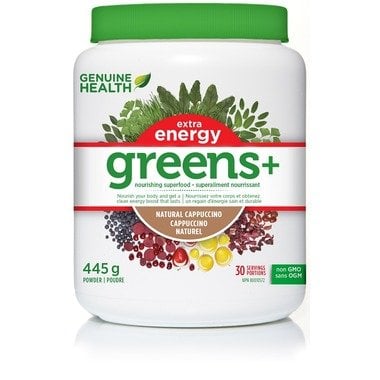 Genuine Health Greens+ Extra Energy Cappuccino 445g