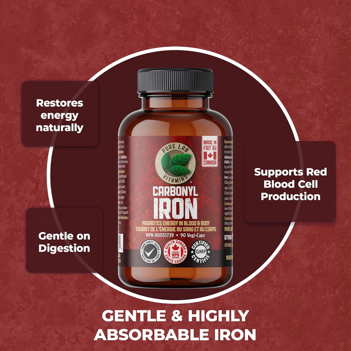 Pure Lab Vitamins Carbonyl Iron 90vcap