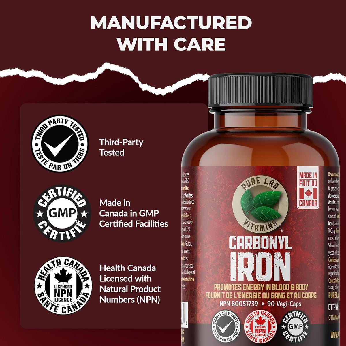 Pure Lab Vitamins Carbonyl Iron 90vcap