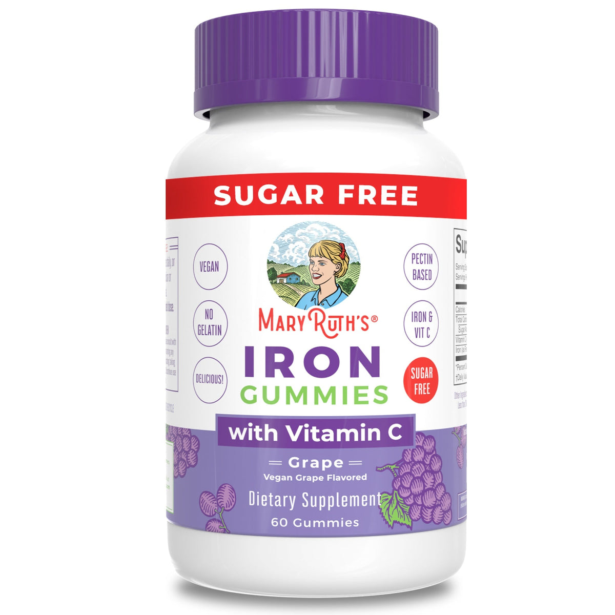 Mary Ruths Iron 60 Gummies with Vitamin C
