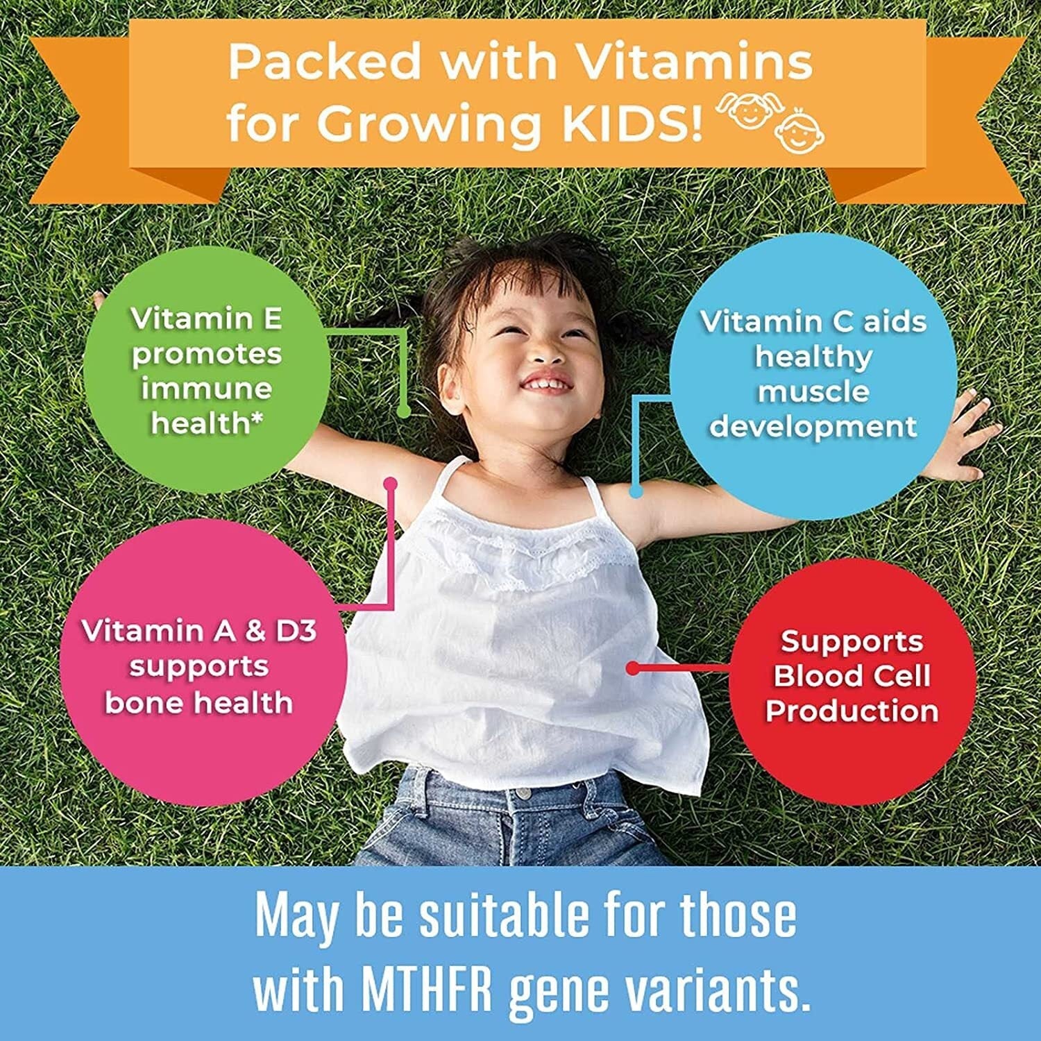 Mary Ruth&#39;s Kids Multivitamin Gummies Vegan Strawberry, Papaya and Super Punch 60 gummies