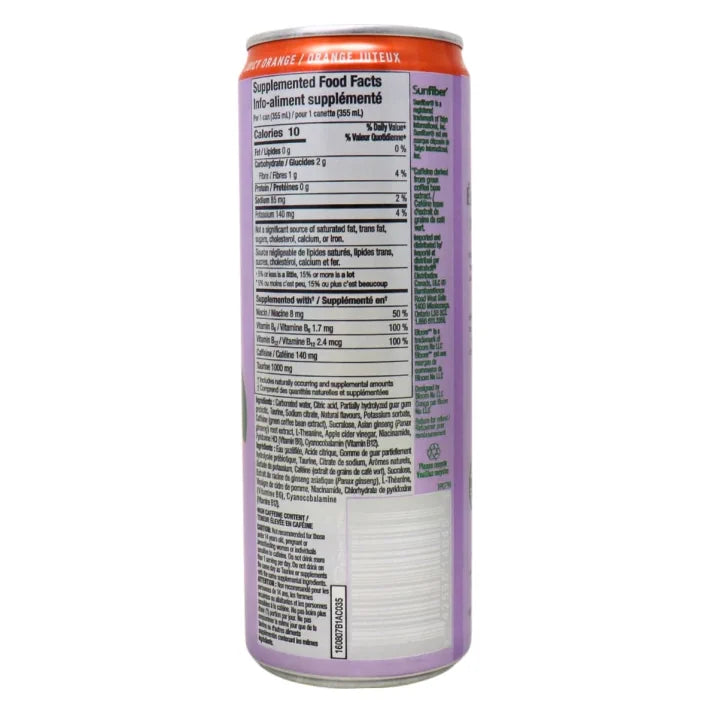 Bloom Sparkling Energy Drink- Juicy Orange 355mL