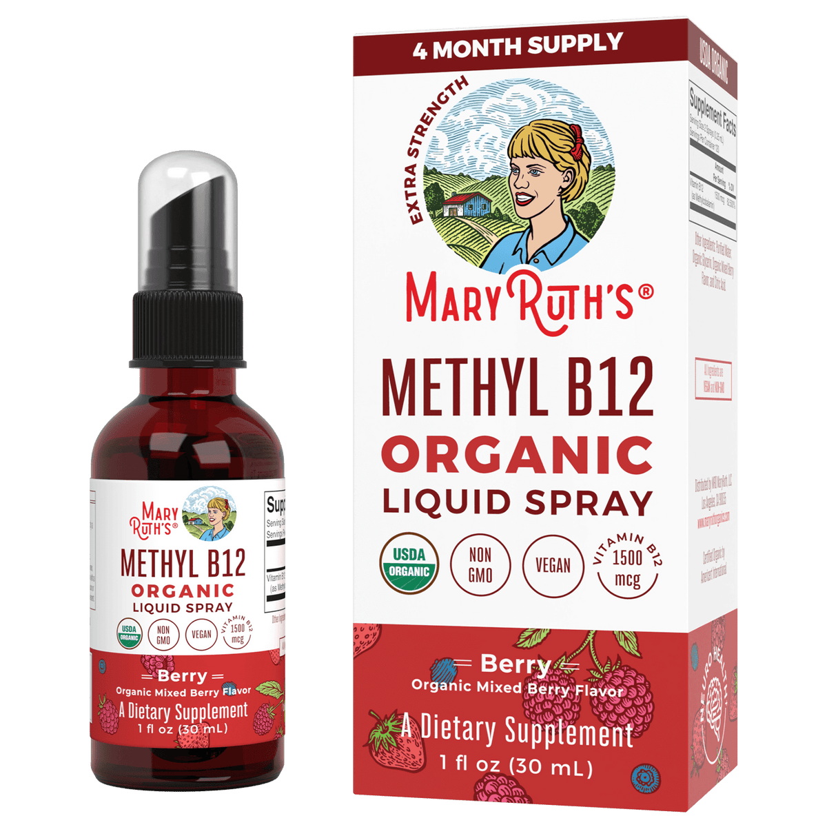 Mary Ruth's Methyl B12 Organic Liquid Spray 30ml