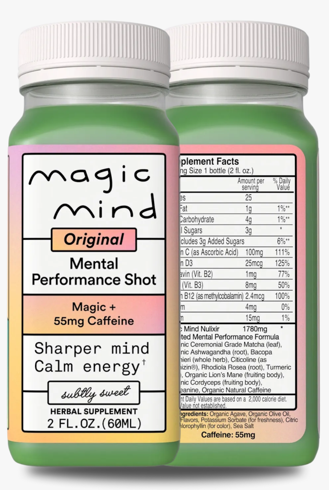 Magic Mind Mental Performance Shot- Original 55mg Caffeine