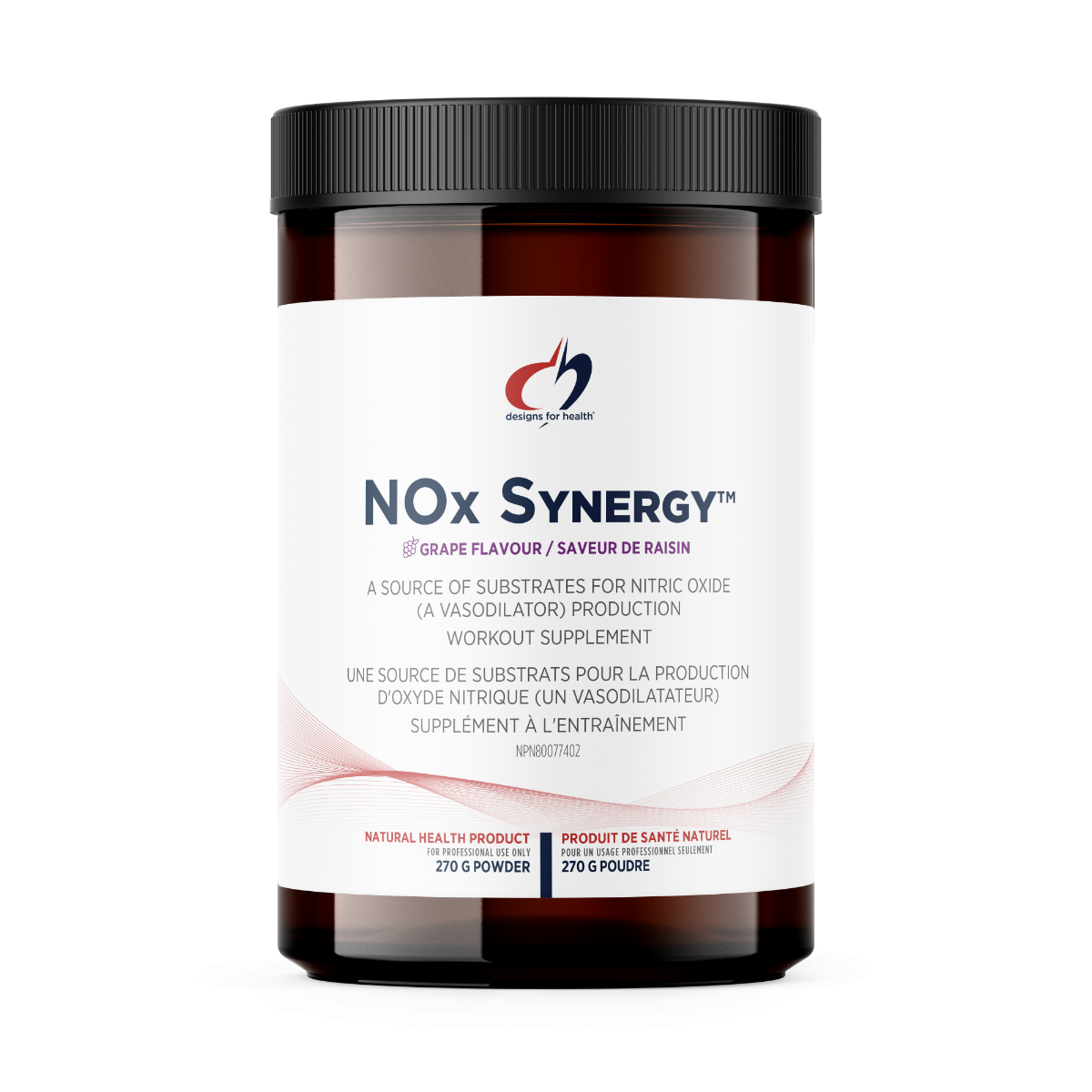 Designs for Health Nox Synergy Natural Grape Flavour 270g