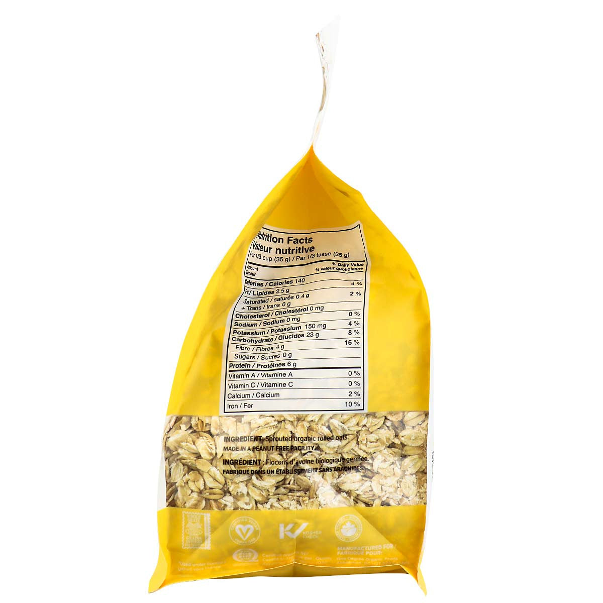 One Degree Sprouted Rolled Oats 680g