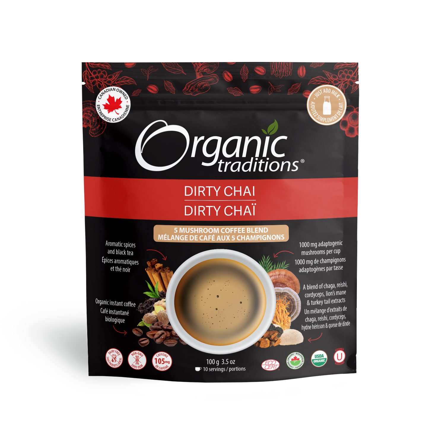 Organic Traditions Dirty Chai 100g