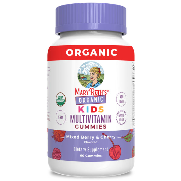 Mary Ruth's Organic Kids Multivitamins 60 Mixed Berry and Cherry Gummies