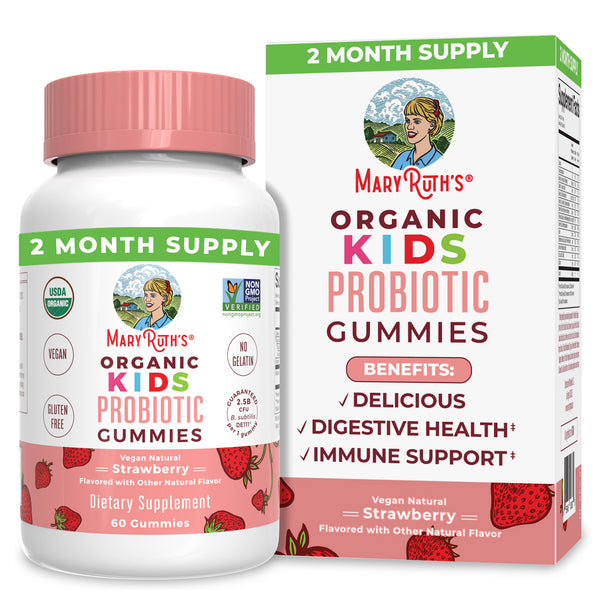 Mary Ruth's Kids Probiotic Gummies Strawberry 60 Gummies
