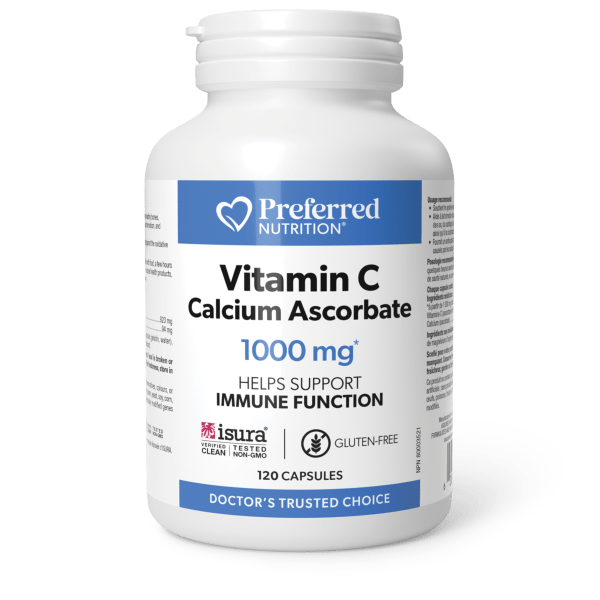 Preferred Nutrition Vitamin C- Calcium Ascorbate 1000mg 120 cap