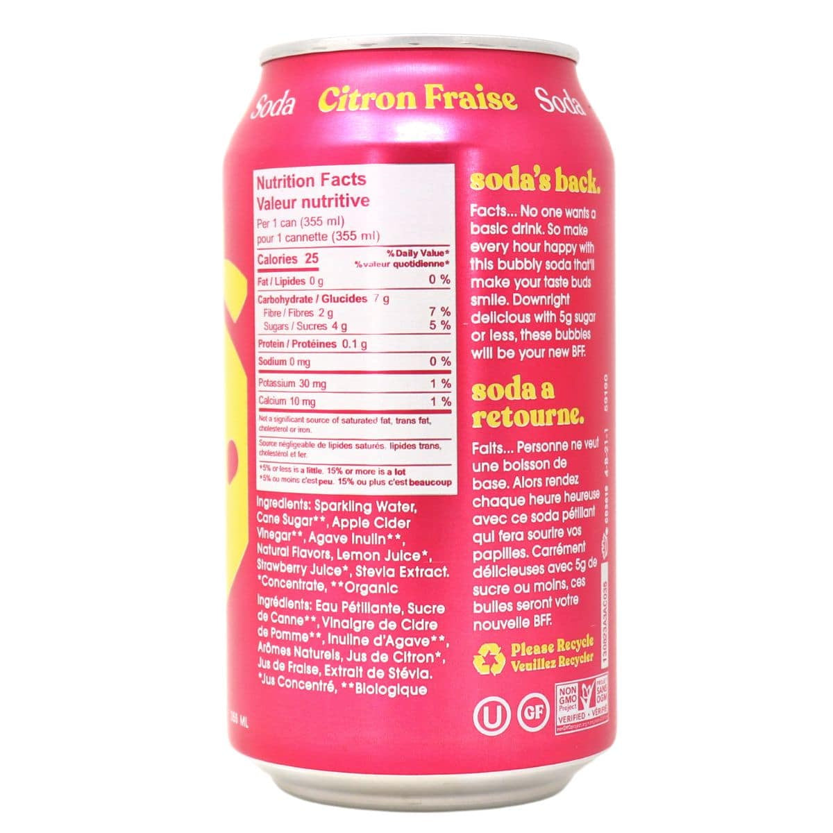 Poppi Strawberry Lemon Soda 355ml