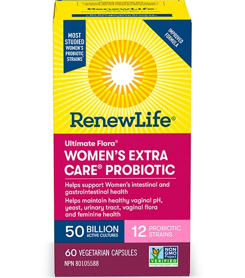 Renew Life Women&#39;s Extra Care Probiotic 50 Billion 60 vcaps