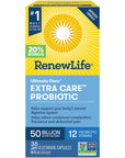 Renew Life Extra Care Probiotic 50 Bilion 36 vcaps