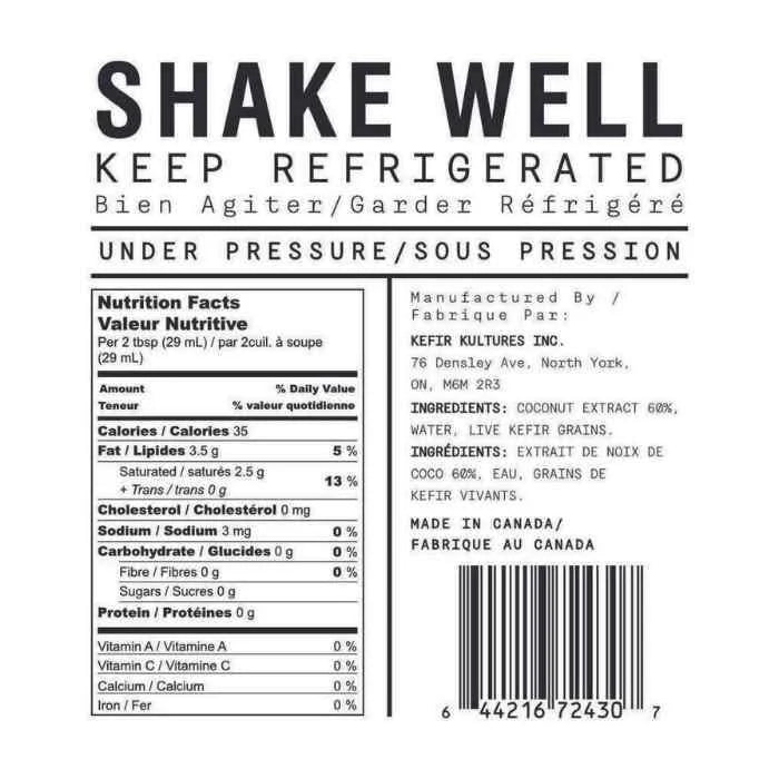 Keifer Label Kefir Kult Coconut Yogurt Kefir Original 359ml – Wellness Market