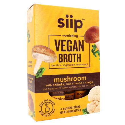 Siip Vegan Mushroom Broth with Shiitake, Lion&#39;s Mane and Chaga 6g