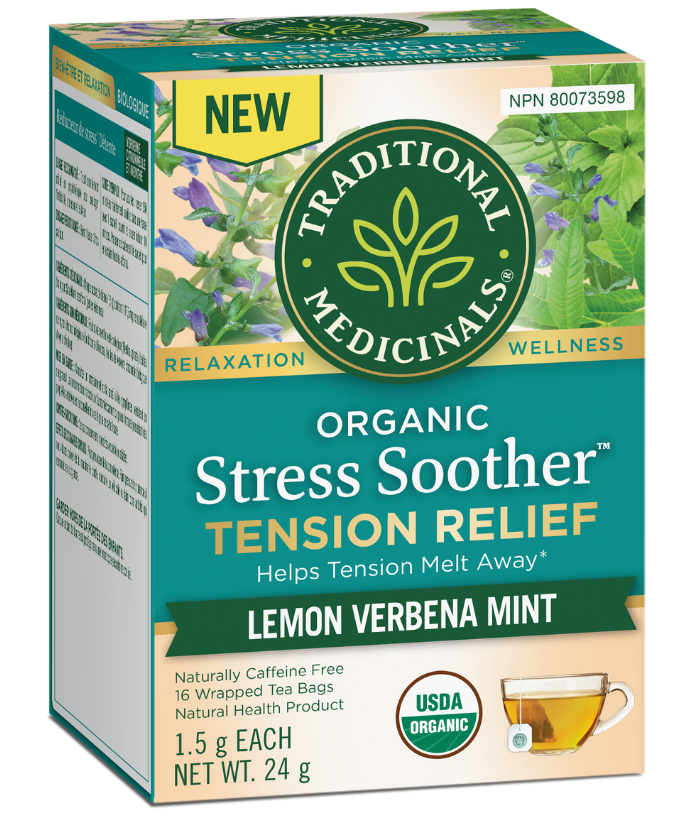 Traditional Medicinals Stress Soother Lemon Verbena Mint 16 Tea Bags
