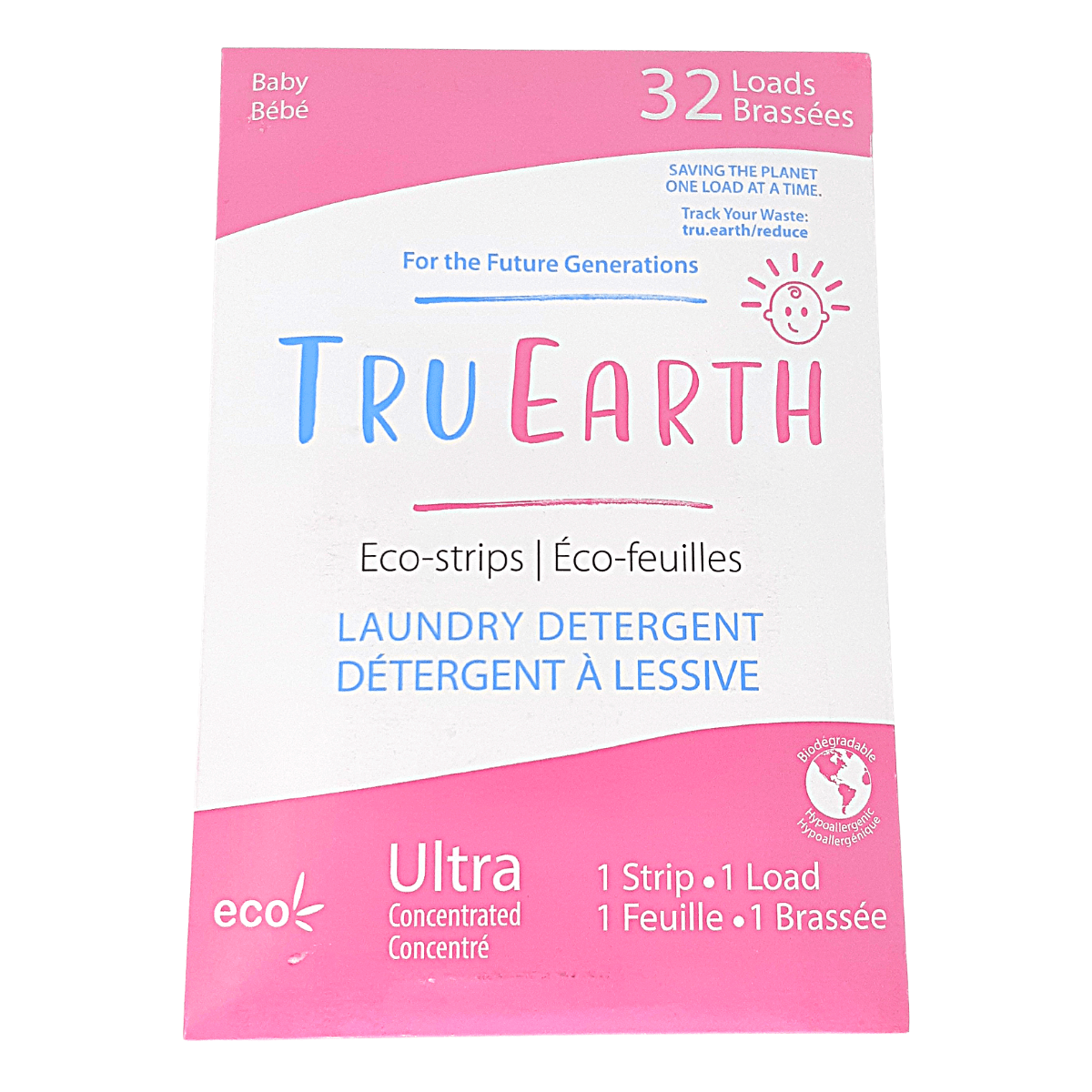 Tru Earth Eco-strips Laundry Detergent - Baby 32 Loads