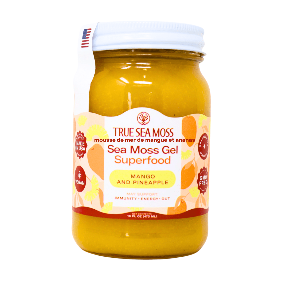 True Sea Moss Gel- Mango Pineapple 473mL