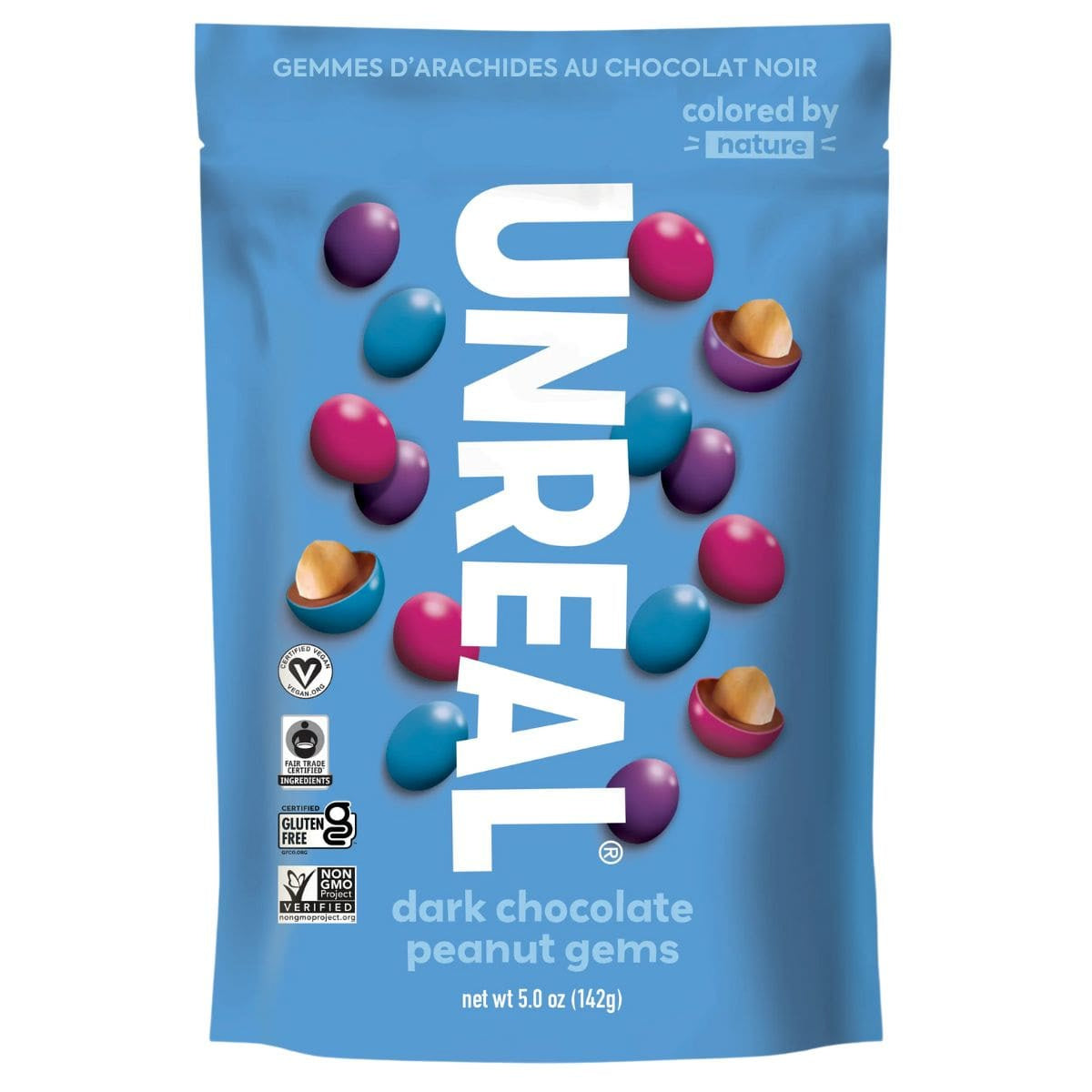 Unreal Dark Chocolate Peanut Gems 142g
