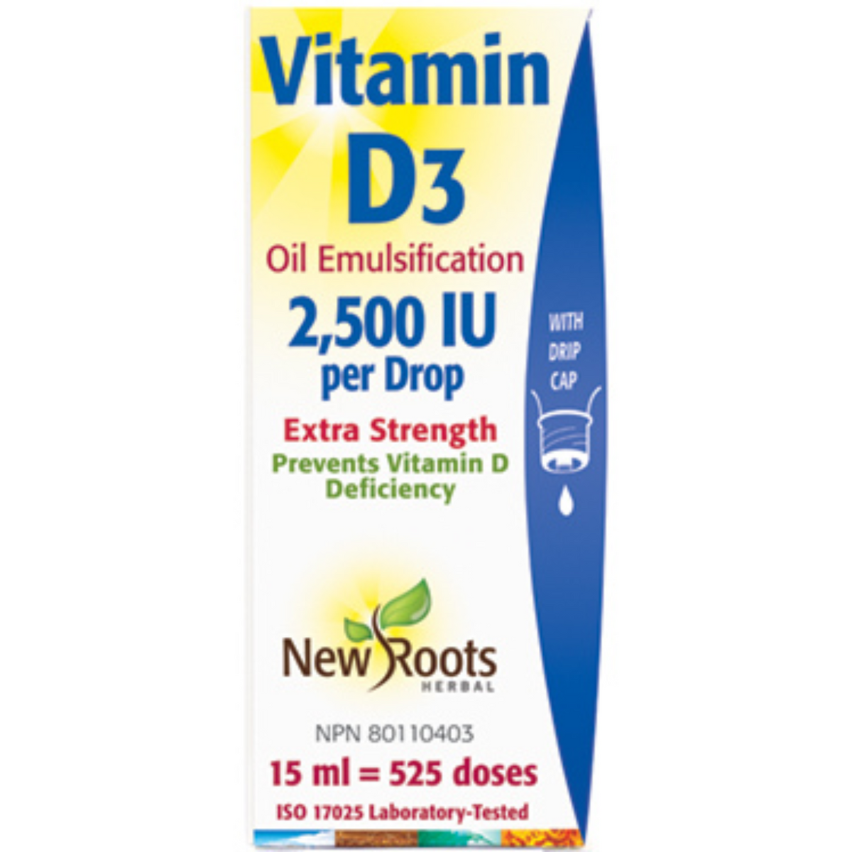 New Roots Vitamin D3 2500IU 15ml