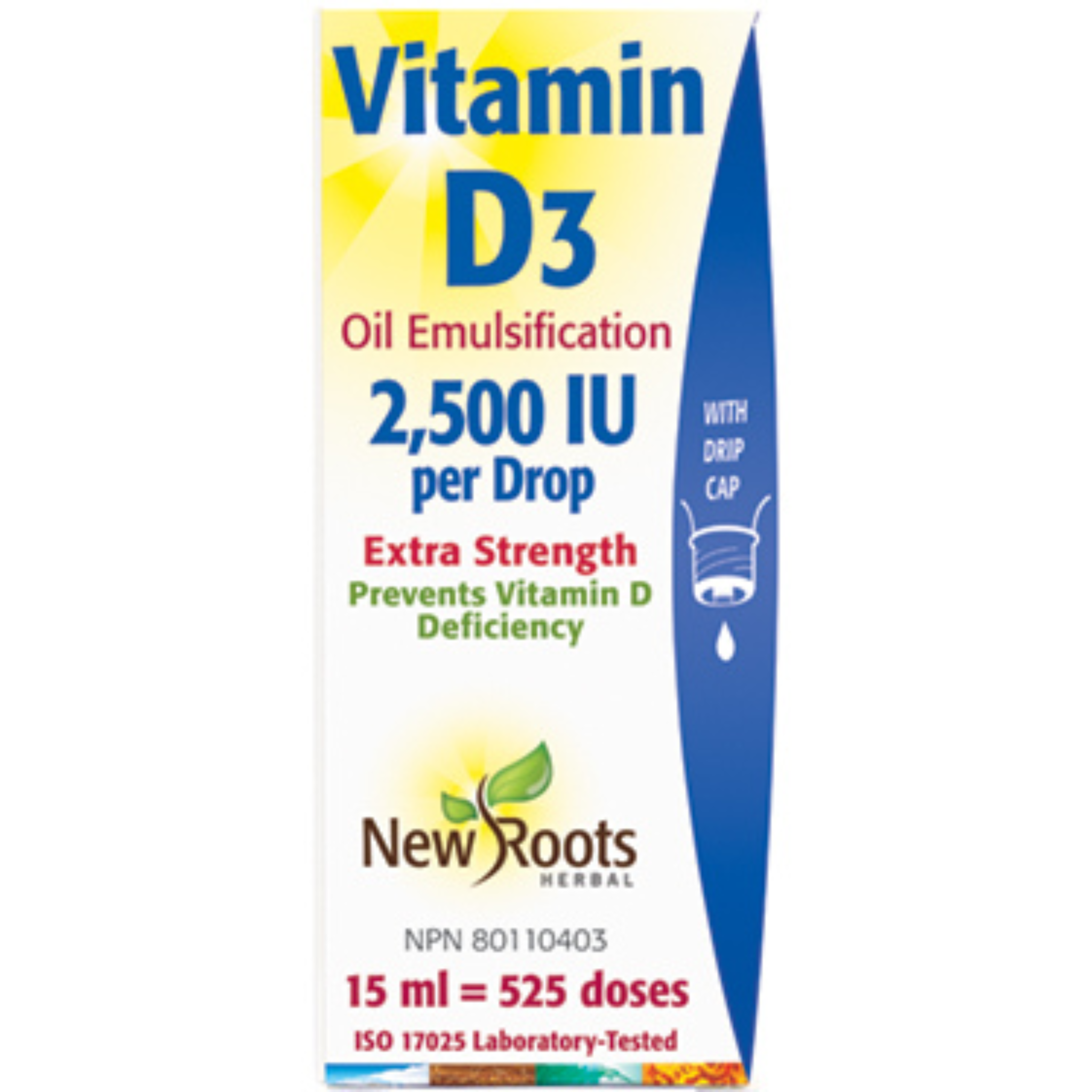 New Roots Vitamin D3 2500IU 15ml