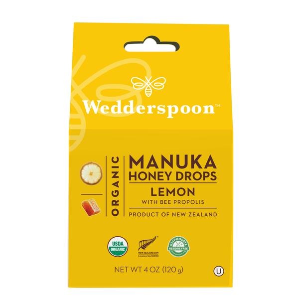 Wedderspoon Manuka Honey Drops - Lemon with Bee Propolis 120g