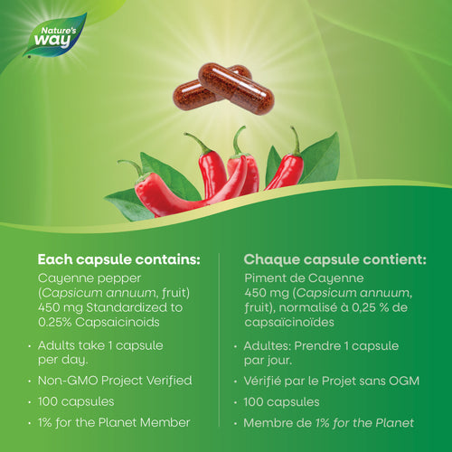 Nature's Way Cayenne 40,000 HU 100 Capsules