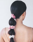 Velvet Scrunchies - Blush and Mauve - 5 pack