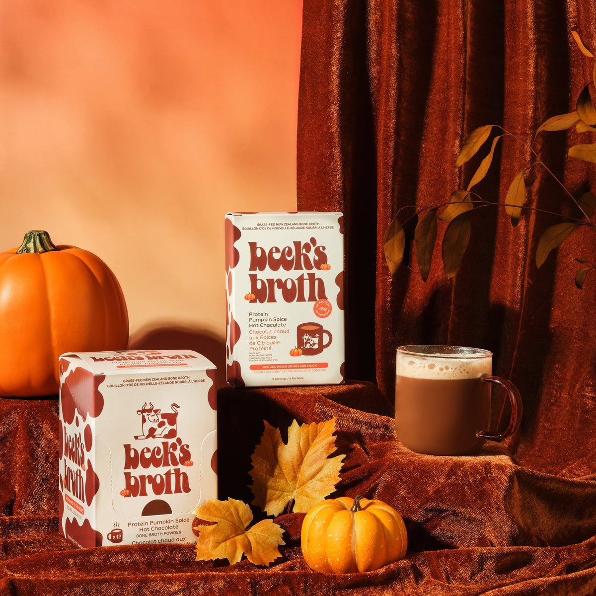 Beck's Broth Protein Pumpkin Spice Hot Chocolate-12 servings