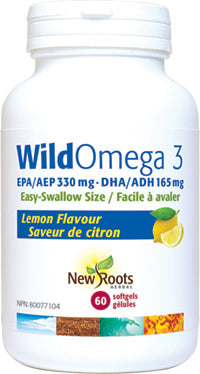 New Roots Wild Omega 3 - Lemon 60 softgels