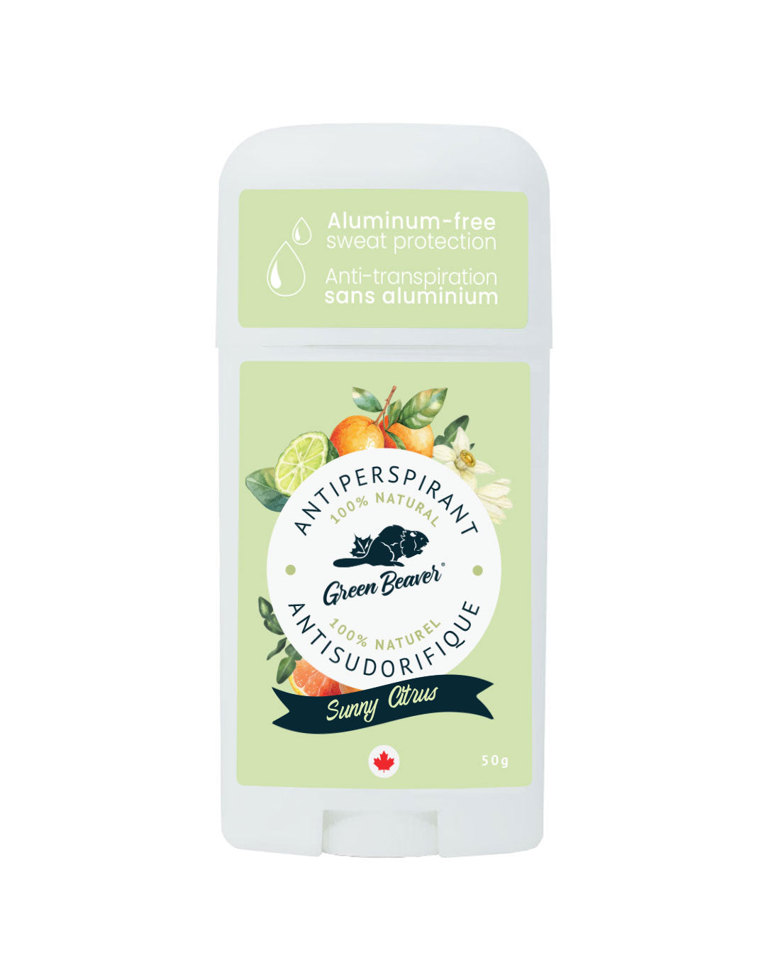 Green Beaver Aluminum Free Antiperspirant Sunny Citrus 50g