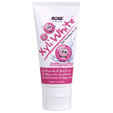 NOW Xyli-White Kids Toothpaste - Bubblegum 85g