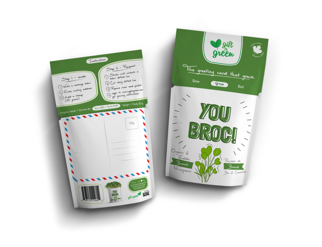 Microgreen Greeting Card - You Broc! Broccoli Microgreens