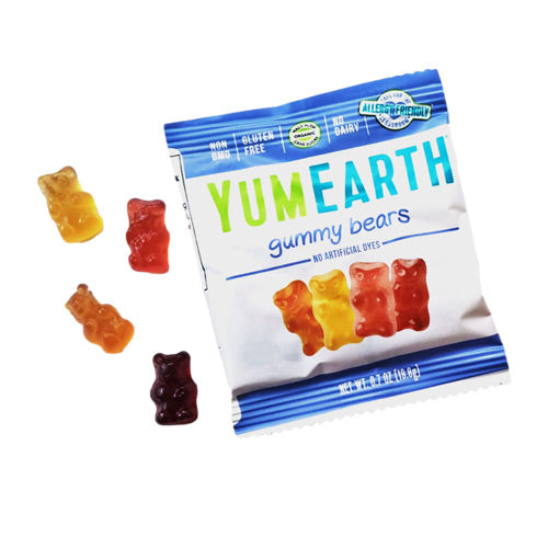 Yum Earth - 10 Snack Pack Gummy Bears - 20g per Pack