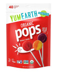 Yum Earth Organic Pops Strawberry Watermelon and Peach 248g