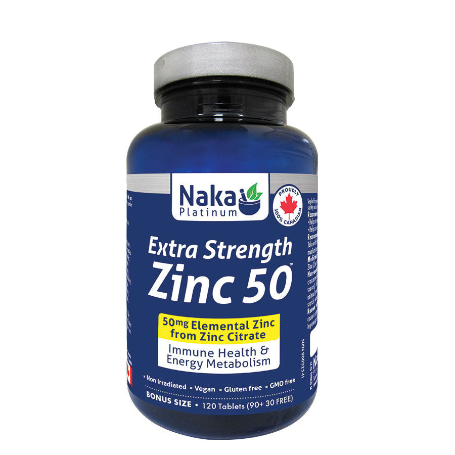 Naka Extra Strength Zinc 50mg 120 tabs